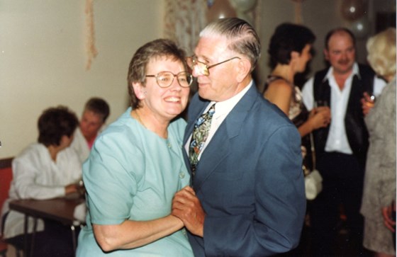 Bob and Val on the dance floor in 1996