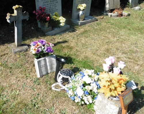 Flowers on Bob's grave