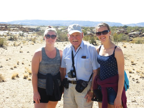 Neil with his Granddaughters, Lauren & Shannon, taken whilst hiking in South Africa 2017
