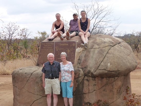 Neil and family in the Kruger National Park, South Africa 2017