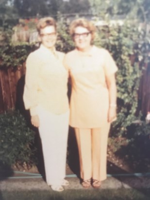 Betty and Stella in 1974, besties!