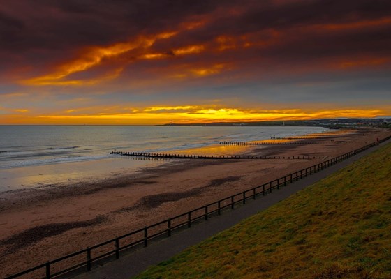 Midwinter morning, Aberdeen beach