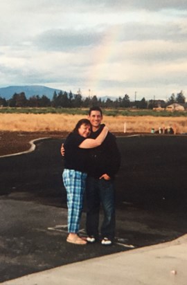 With Mom in Redmond, OR a Rainbow