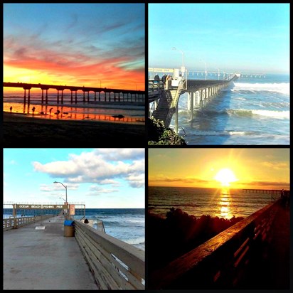 Looking at all the photos of my Mom's facebook page she had more photos of the OB Pier than of people. She loved the sunsets at the OB Pier.