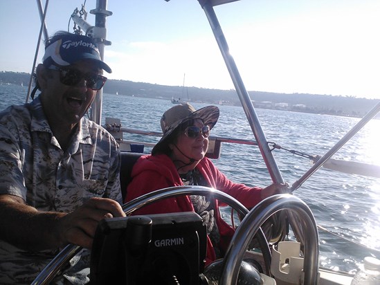 Sailing Smiles aboard John's boat 8/2013