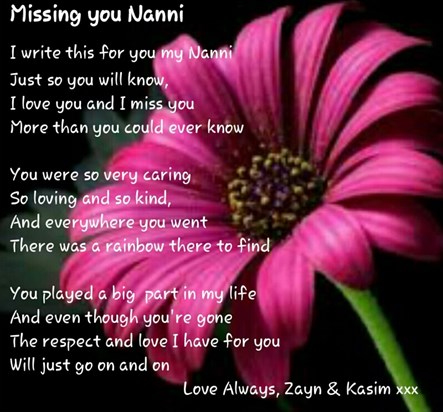 Zayn & Kasim's Poem for Nanni