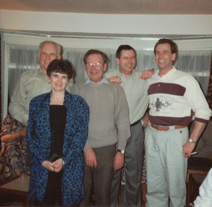 A rare photo of the five of us. 1992