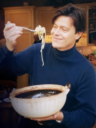 David with spaghetti