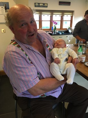 John's 1st cuddle with his little buddy, Great Nephew Seth