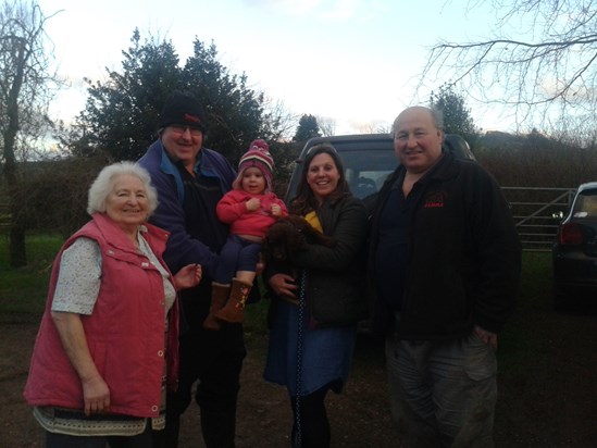 John at Red House with Nancy, Roger, Emily and Molly