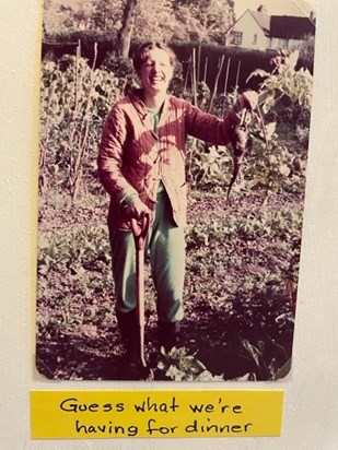 At her allotment