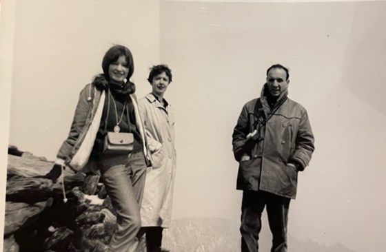 At the top of Snowdon, 1965