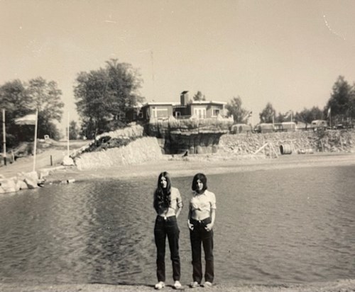 Sue (left) with sister Pat