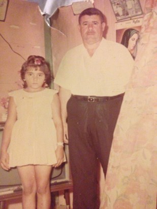 Milagros and her beloved father my grandpa Eusebio