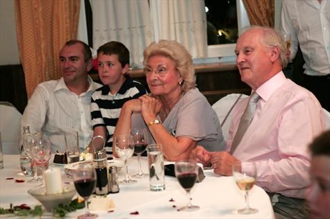 Alan with Rita, Alfie and David. David and Zuzi's wedding in August 2007.