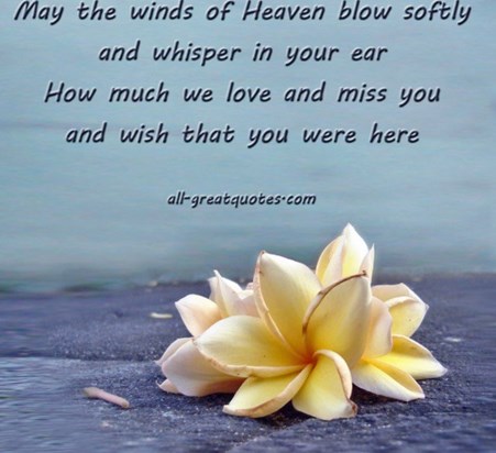 Love and miss you madly!! xxx