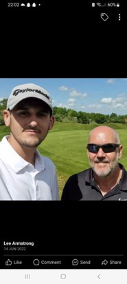 Lee loved a game of golf with his dad