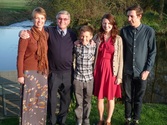 Stan, Jane and three of his grandchildren