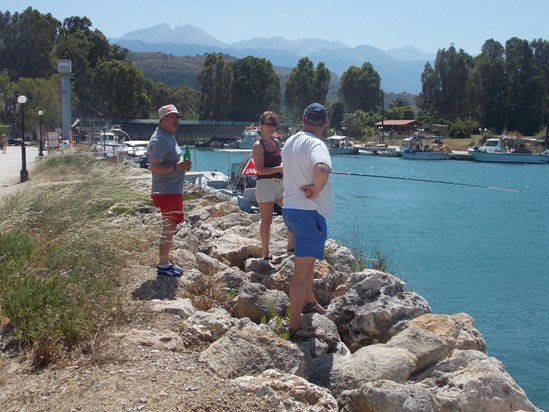 Brian supervising fishing in Crete 2014