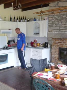 David in the kitchen in France