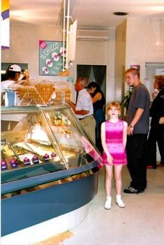 David with Layla in the best Ice cream shop in Milan 2001
