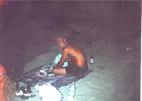 David on the beach in Sardinia