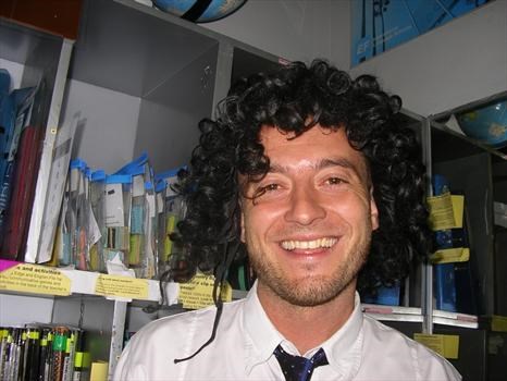 My favourite photo of David wearing the Kayun naughty student wig