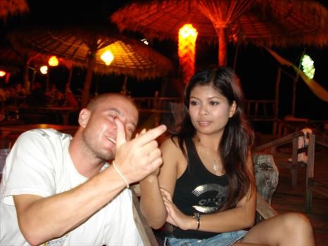 Dave, not remembering how many fingers he has! Thailand 2008