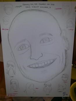 A picture drawn by one of his students in Surabaya
