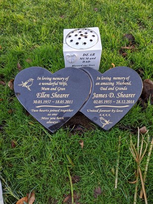 Plaque down today for you both x