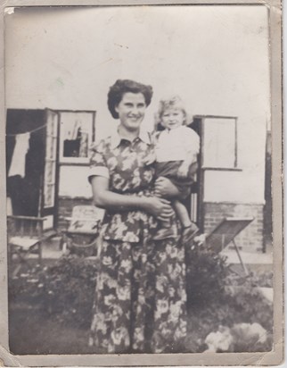 Graham with his mum at Sampsons Farm