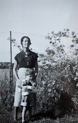 Grandmother Thérizol and Arthur the teddy bear