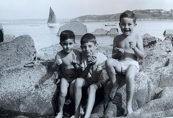 Three brothers at Locquirec in Brittany