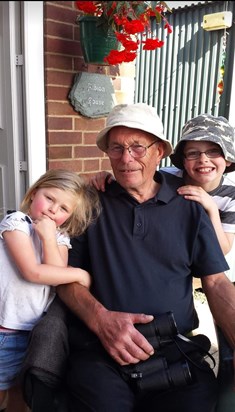 Leo and Jessica with Grandad