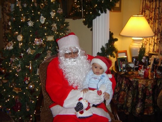 Santa (Poppa) & Tristan's 1st christmas