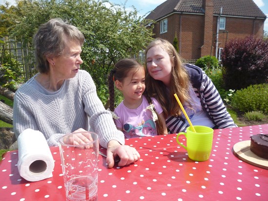 Pieta and granddaughters