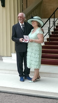 Proud at the Palace for mum's MBE