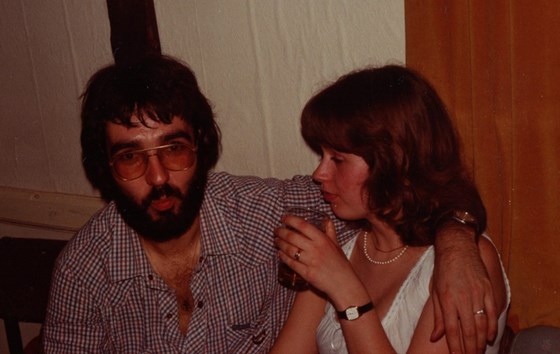 Martin (Baggy) and Linda at Plymouth Reunion Party in 1983 in Shrewsbury
