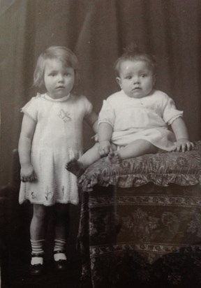 Mum as a young girl with her baby brother