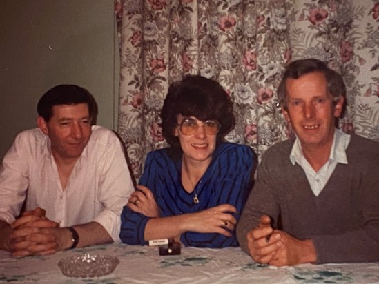 Dad, Sheila and Colin, taken when my mum and I visited England in February 1989