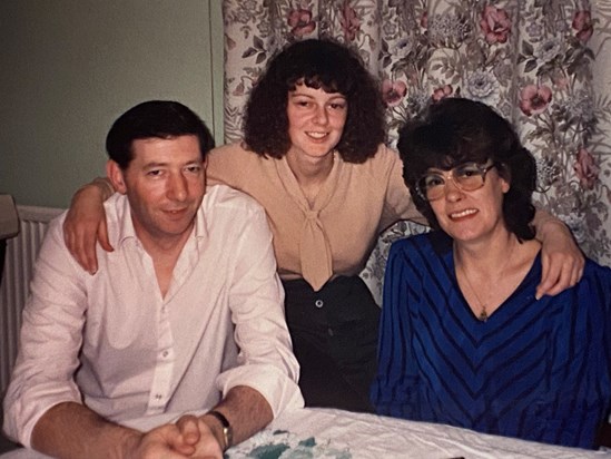 Dad, myself and Sheila, February 1989