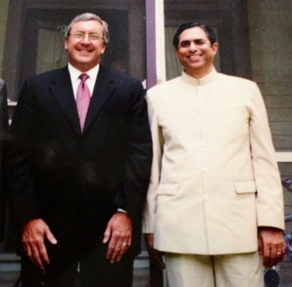 Farrokh with Hon Justice Stephen Limbaugh Jr, then Chief Justice, Supreme Court of Missouri; at home