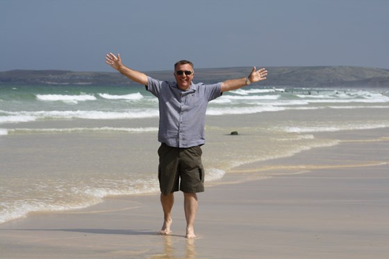 Tony on his favourite beach 