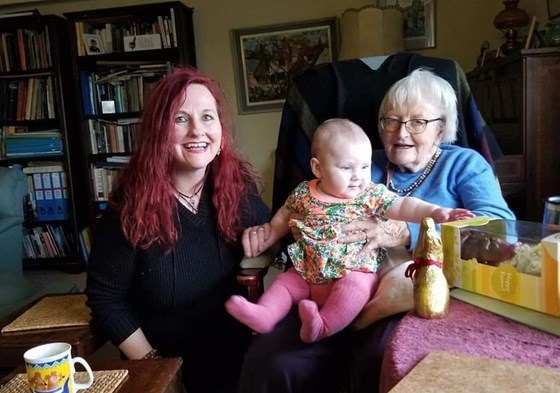 Gwen with her Great Great Niece Caitlin