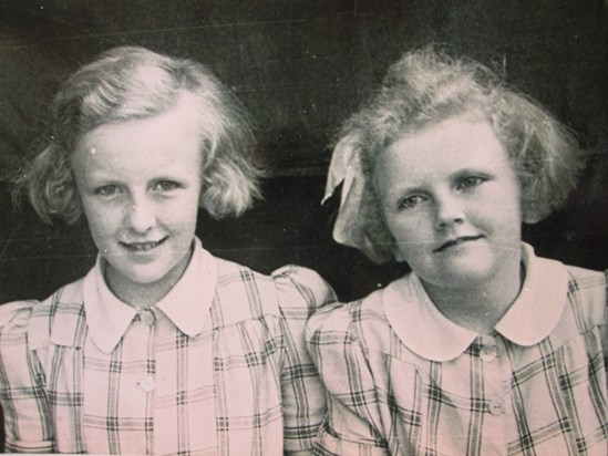 Gwen with sister June 1946/7