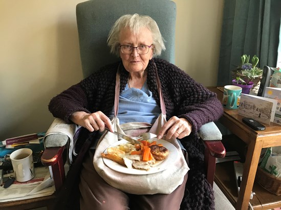 First Sunday lunch at Richard Newcombe Court, November 2020