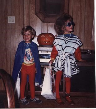 A Halloween with his sister, Lisa