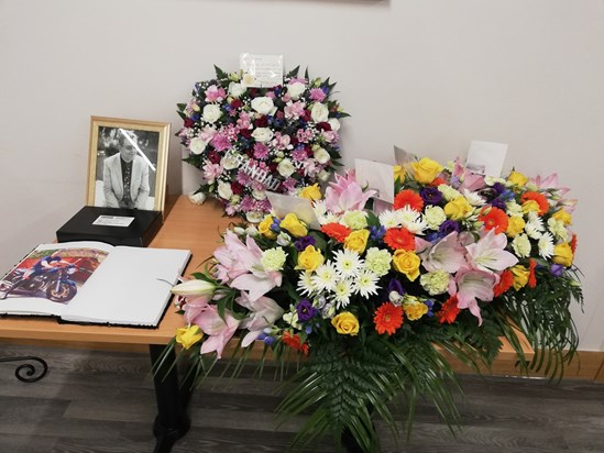 Floral tributes for Keith Beasley