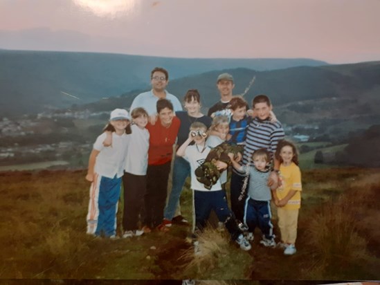 Carole and  some of her Bio. family on Abertillery mountain side must be mid to late 1990's.