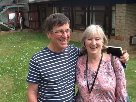 Pat and Colin at the OMF Retirees conference, courtesy John Garland